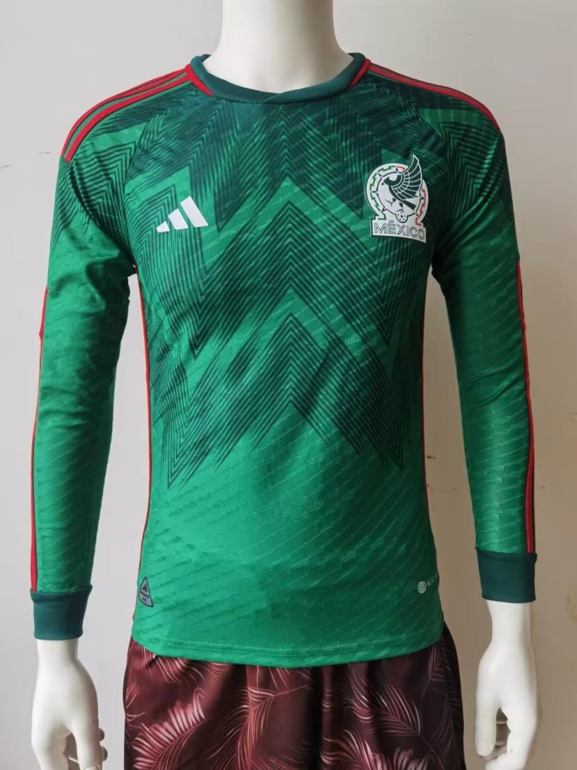 AAA Quality Mexico 2022 World Cup Home Long Jersey(Player)